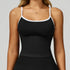 Color Block Sports Tank Top with Built in Bra