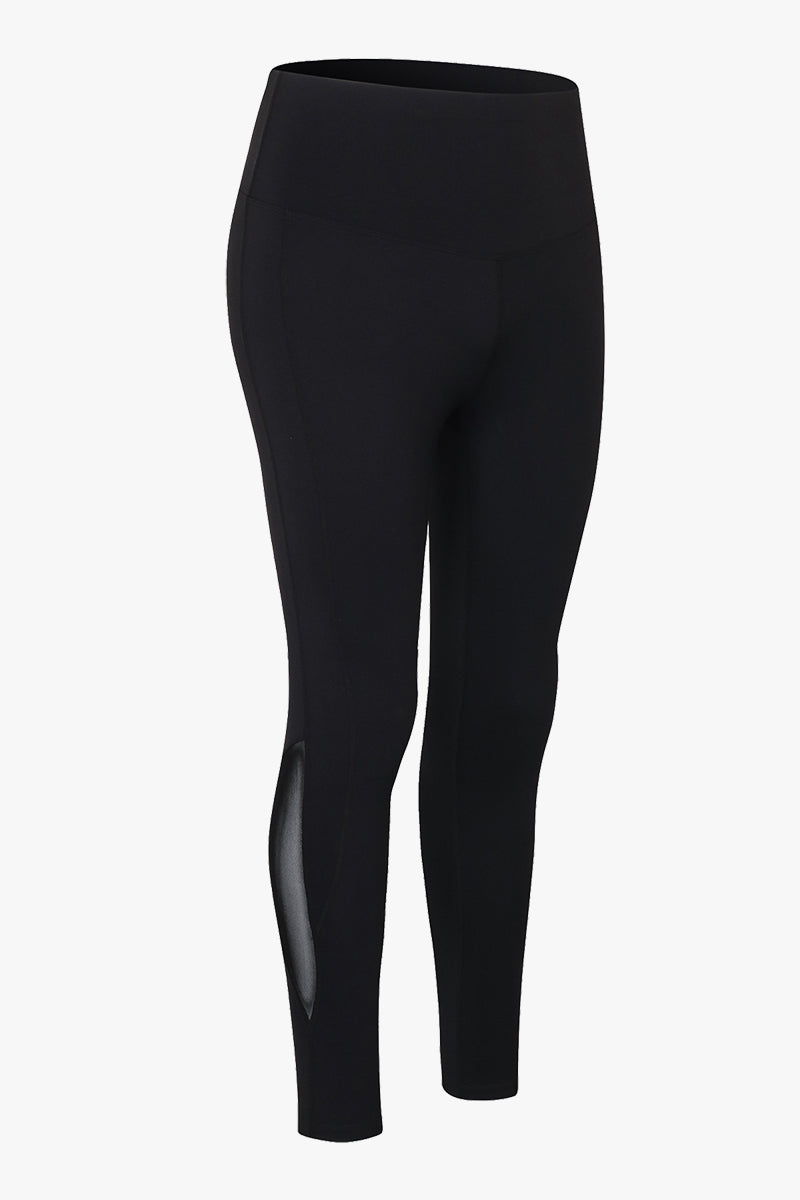 Mesh Insert High-Rise Ankle Leggings - Stylish &amp; Functional Activewear