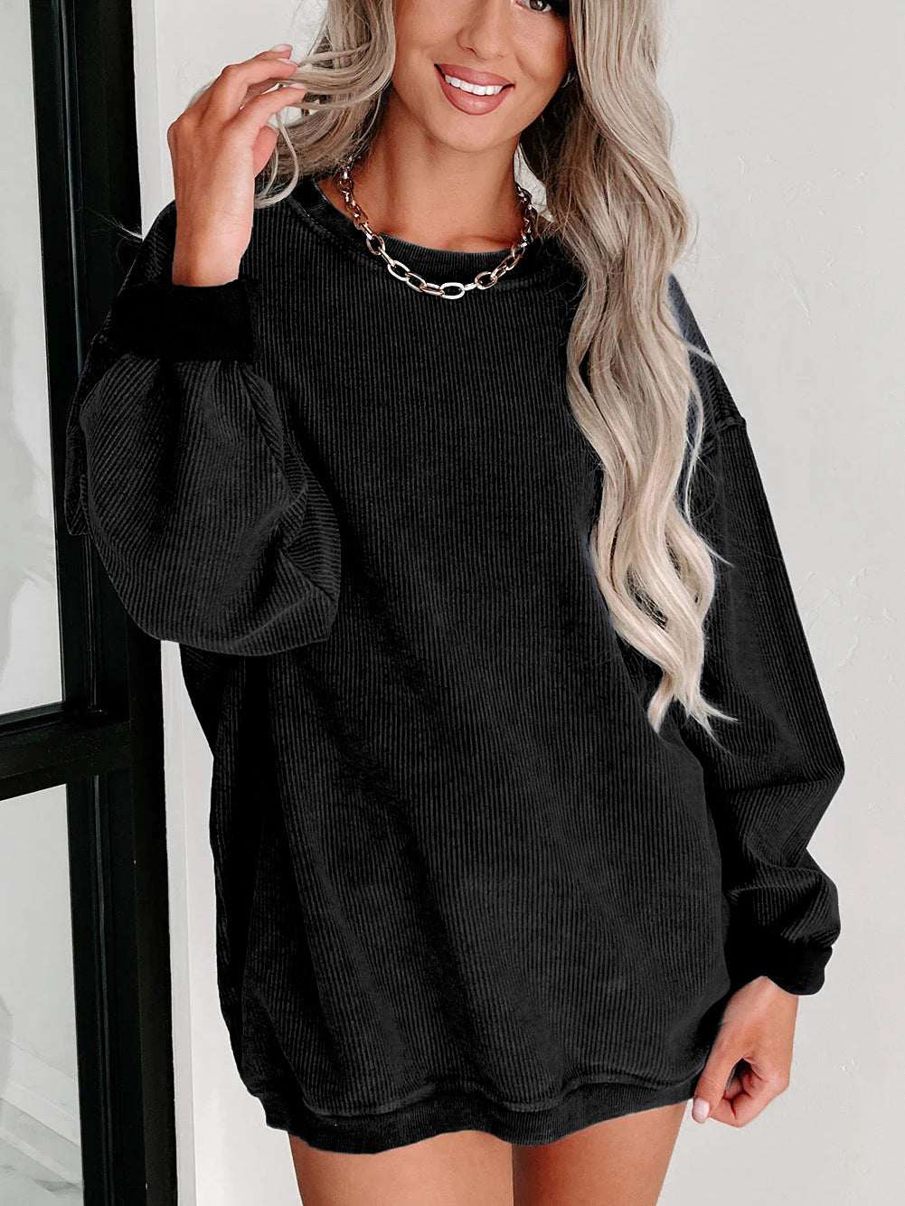 Long Sleeve Casual Round Neck Sweatshirts | Perfect for Chilly Days