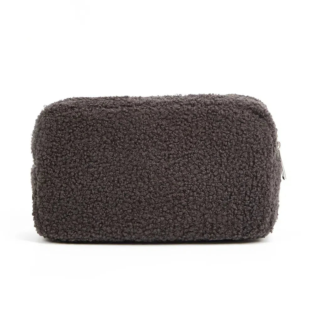 Solid Plush Makeup Bag