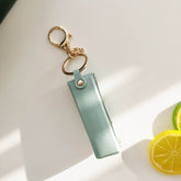 PU Leather Lipstick Holder Keychain