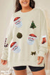 Cute Santa Sequin Crewneck Sweatshirt | Perfect Holiday Crewneck Style