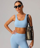 U Back Sports Bra with Built in Chest Pads