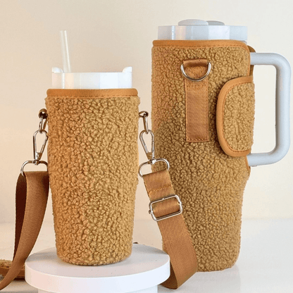 Teddy Velvet 20oz Tumbler Carry Case Neoprene Bottle Sleeve