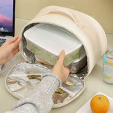 Portable PU Insulated Lunch Bag Carriers Cooler Handbag