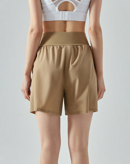 High Waist Loose Athletic Shorts Wide Leg Running Short