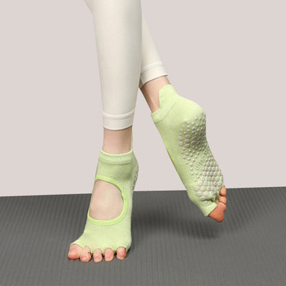 Grip Non Slip Yoga Socks Toeless Toe Pilates Socks