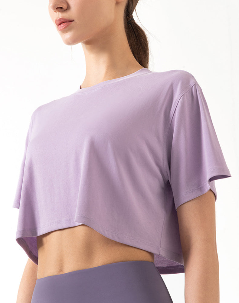 Drop Shoulders Crop Top Oversized Short Sleeve T-Shirts