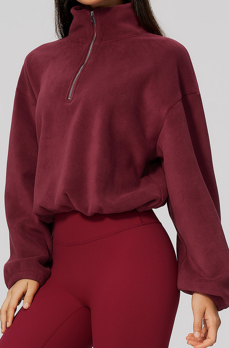 Half Zip Oversized Sweatshirts