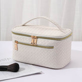 Large Portable Makeup Bag Leather Cosmetic Bag