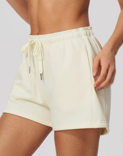 High Waist Loose Lounge Shorts with Pockets