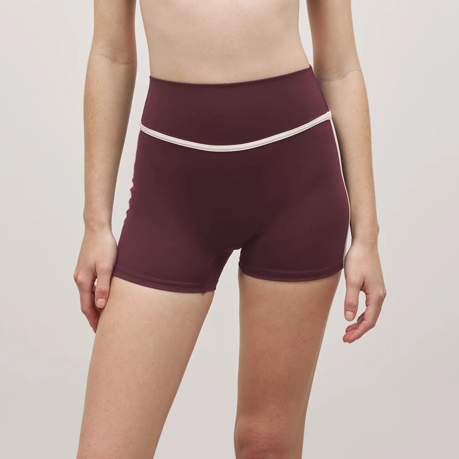 Color Block Biker Shorts V High Waisted Yoga Athletic Short
