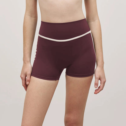 Color Block Biker Shorts V High Waisted Yoga Athletic Short