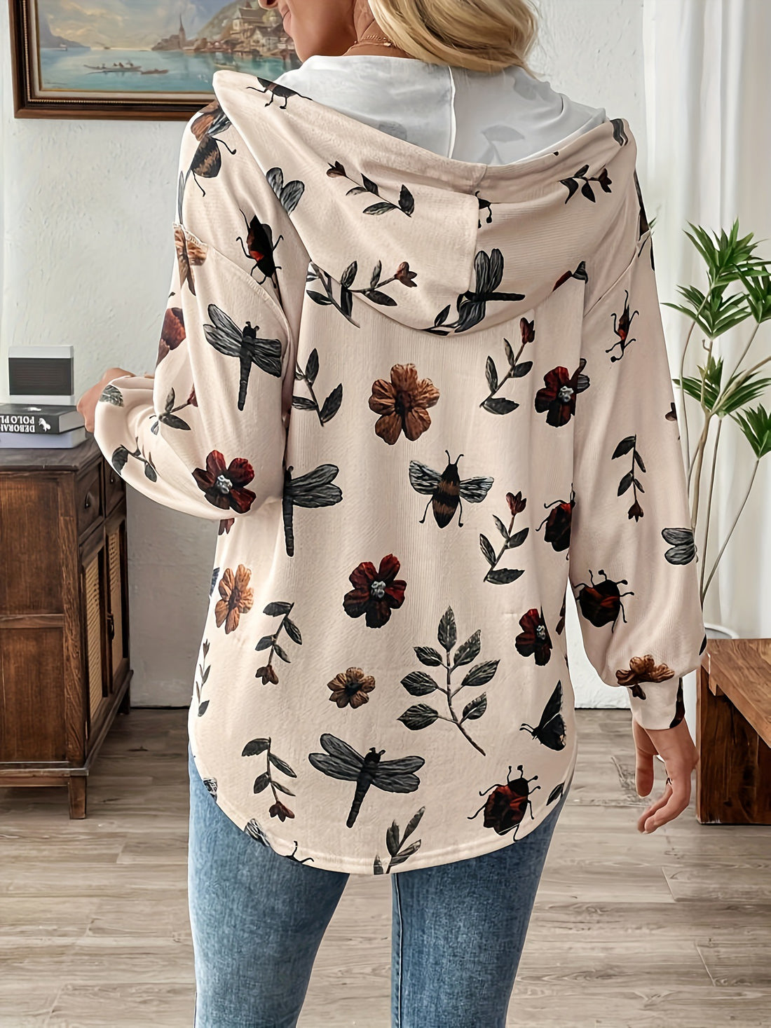 Fall Long Sleeve Hoodies Sweatshit V Neck Casual Tops