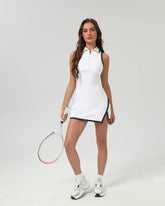 Polo Collar Golf Tennis Dress with Shorts