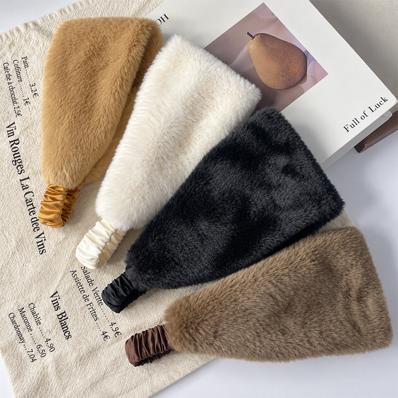 Faux Fur Winter Sports Wide Headband