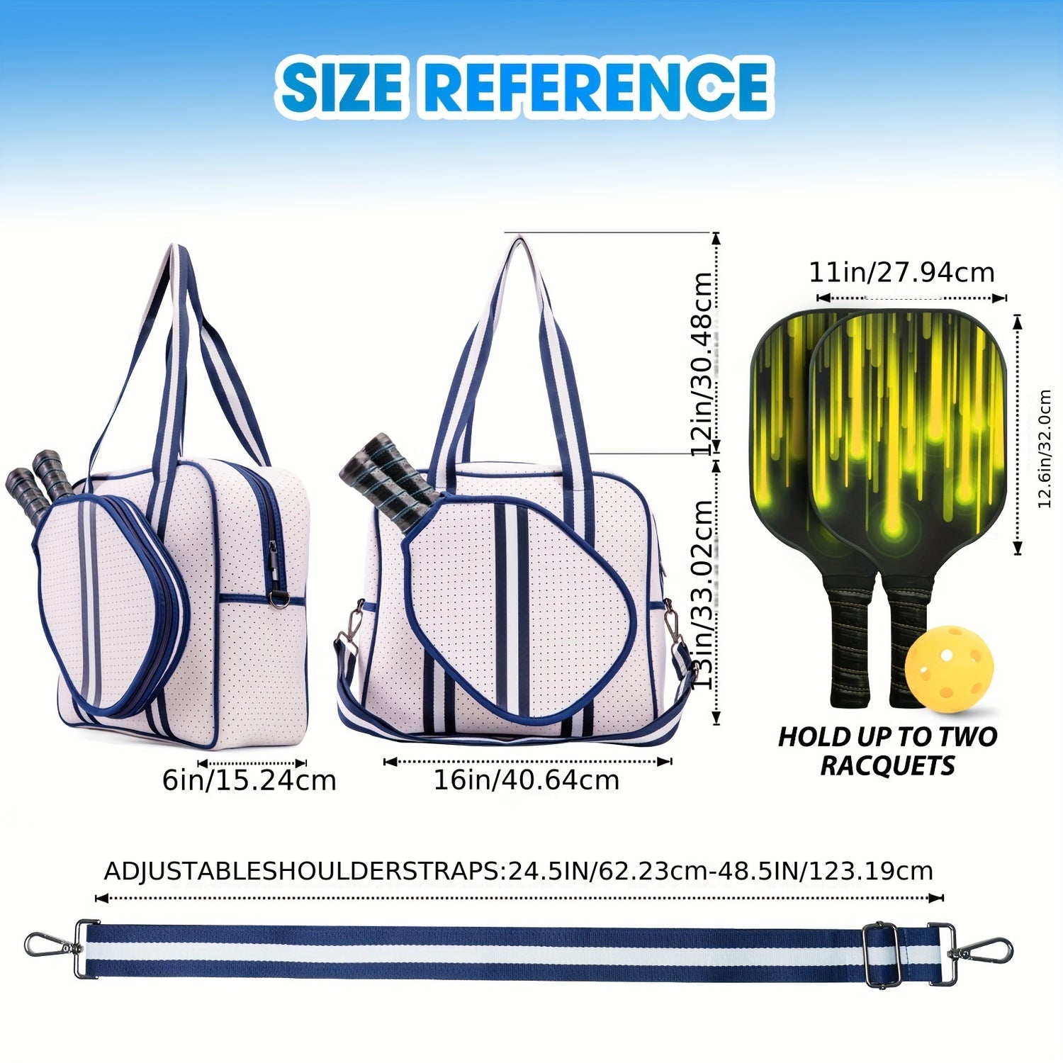 Crossbody Sling Pickleball Bag With Shoulder Strap