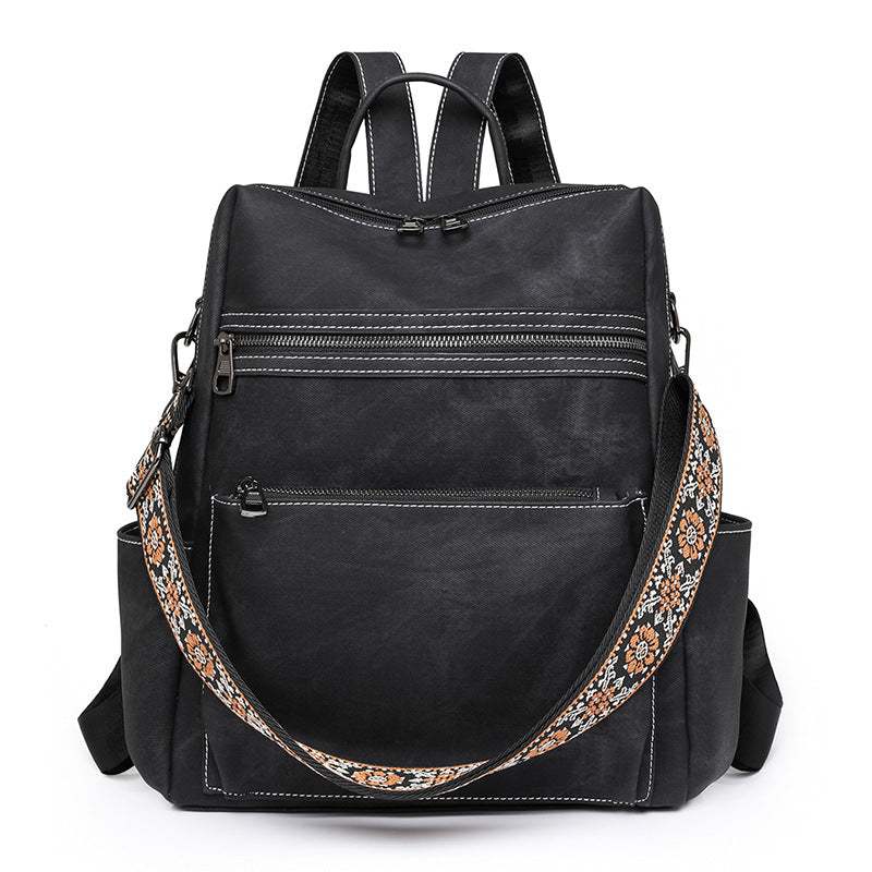 Retro Large Capacity PU Leather Backpack | Stylish and Spacious Design