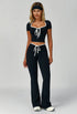 3 Pieces Activewear Set with Headband, Crop Top and Pant