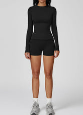 Sports Wear with Long Sleeve T-Shirt and Shorts