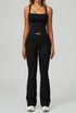 Activewear Set with Wide Strap Tank Top and Flared Pant