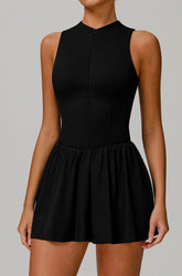 Zipper Tennis Dress with Short and Pocket
