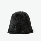 Winter Furry Cloche Hat Fisherman Cap Soft Warm Bucket Hat