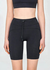 High Waisted Tummy Control Biker Shorts with Adjustable Waist