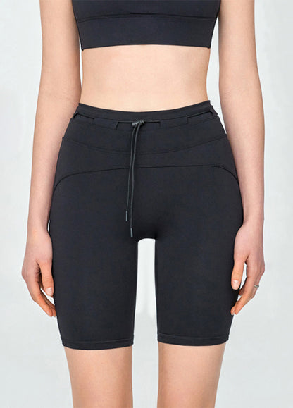 High Waisted Tummy Control Biker Shorts with Adjustable Waist