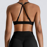Cross Back Sports Bra with Adjustable Strap