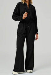 Sport Set with Long Sleeve Hoodie Jacket and Lounge Pant