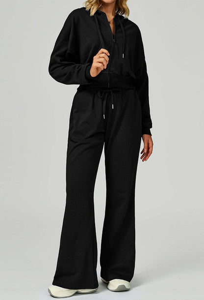 Sport Set with Long Sleeve Hoodie Jacket and Lounge Pant