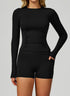 Sport Set with Long Sleeve Crew Neck T-Shirt and Short