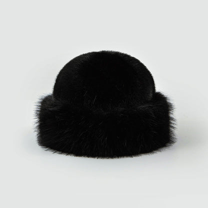 Faux Fur Winter Bucket Hat Fuzzy Fluffy Warm Hat