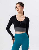 Cropped Button Cardigan Long Sleeve Casual Soft Knit