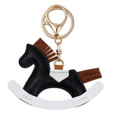 PU Leather Rocking Horse Bag Keychain Accessory