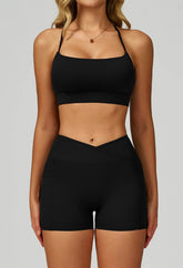 Activewear Set with Cross Back Bra and Short