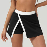 Color Block Mini Tennis Skirts with Skort