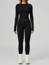 Sport Set with Long Sleeve Crew Neck T-Shirt and Legging