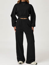 Sport Set with Long Sleeve Crop Sweatshirt and Sweatpant