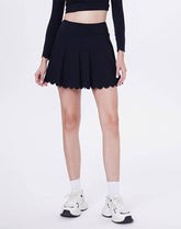 Mini Scalloped Hem Athletic Tennis Skirts with Short