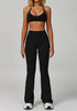 Activewear Set with Cross Back Sports Bra and Flared Pant