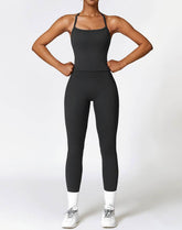 Athletic Wear with Criss Cross Back Tank Top and Legging
