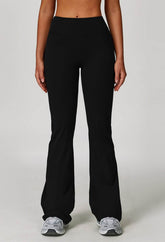 No Front Seam High Waist Sports Flared Leg Pants