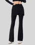 High Waist Fake Two Pieces Trouser Skirt Yoga Flared Pant