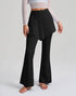 High Waisted Yoga Flare Pants Fake Two Piece Pant with Skirt