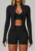 3 Pieces Activewear Set with Bra, Jacket and Short