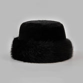 Winter Faux Rabbit Fur Beanie Bucket Hat Furry Warm Cap