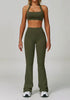 Activewear Set with Halter Sports Bra and Flared Pant