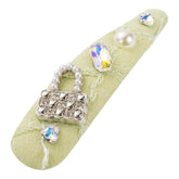 Rhinestone Snap Hair Clips Metal Hair Accessories